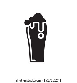 beer glass icon vector symbol template