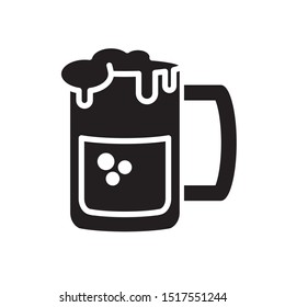 beer glass icon vector symbol template
