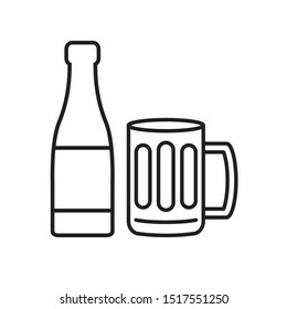 beer glass icon vector symbol template