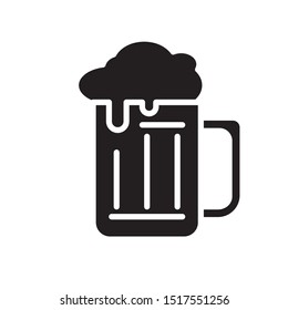 beer glass icon vector symbol template
