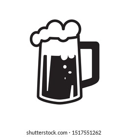 beer glass icon vector symbol template