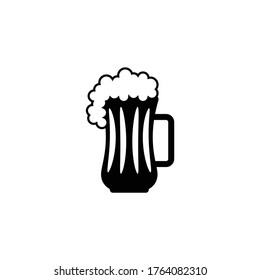 Beer glass icon vector in trendy flat style isolated on white background