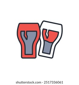 beer glass icon. vector.Editable stroke.linear style sign for use web design,logo.Symbol illustration.