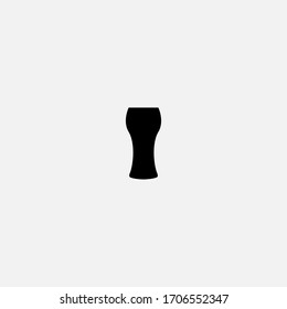 beer glass icon.beer glass vector on gray background