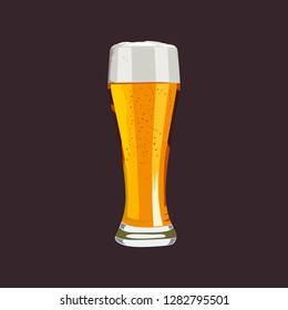 beer in a glass illustration