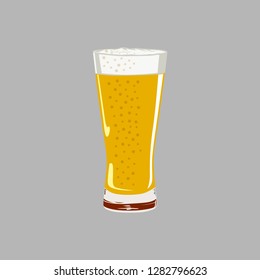 beer in a glass illustration