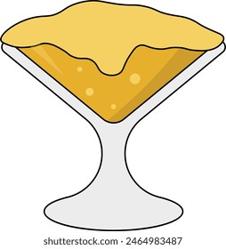 Beer Glass Illustration Isolated on White Background. Alcoholic Party Drinks