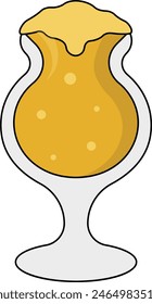 Beer Glass Illustration Isolated on White Background. Alcoholic Party Drinks