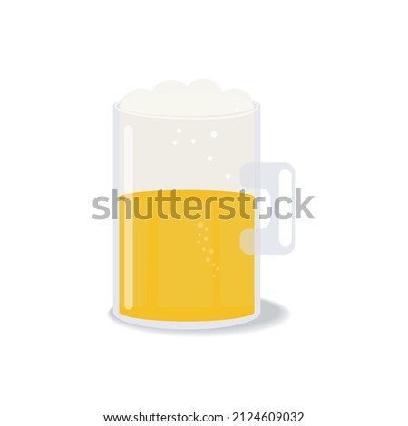Beer in the glass isolated
