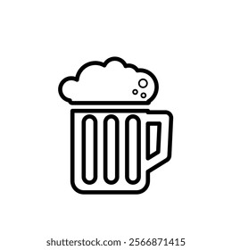  Beer glass isolated icon. beer black vector icon. Glass or cup with beer isolated.