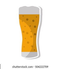 beer glass isolated icon vector illustration design