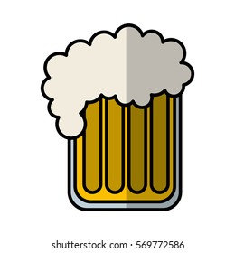 beer glass isolated icon vector illustration design