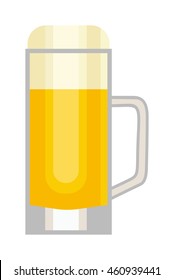 Beer glass isolated on white background