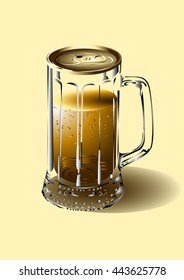 beer glass with a lid