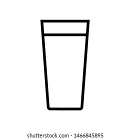 Beer glass line icon, logo isolated on white background