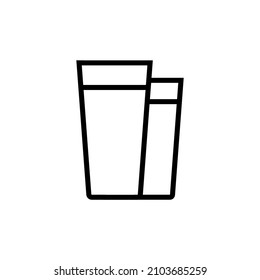 Beer glass line icon, vector logo isolated on white background