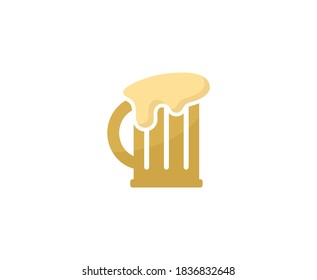 Beer glass logo beverage vector icon 