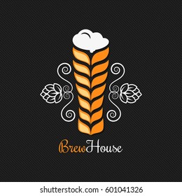 beer glass logo design background