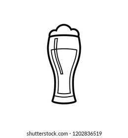 Beer glass logo design template