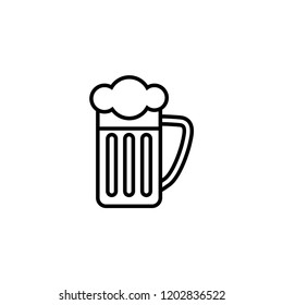 Beer glass logo design template