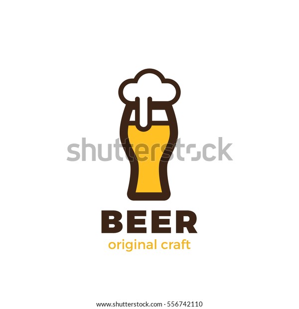 Beer Glass Logo Design Vector Template เวกเตอร์สต็อก (ปลอดค่าลิขสิทธิ์