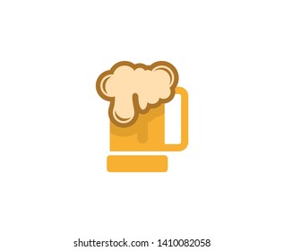 Beer glass logo icon vector design 