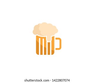 Beer glass logo icon vector 