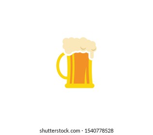 Beer glass logo icon vector 