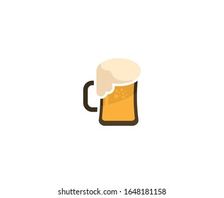 Beer glass logo vector icon 