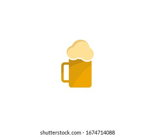 Beer glass logo vector icon 