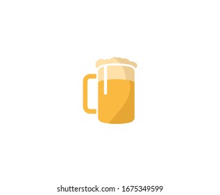 Beer glass logo vector icon 