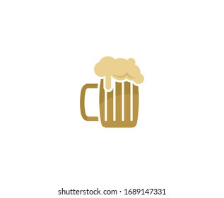 Beer glass logo vector icon 