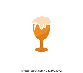 Beer glass logo vector icon 