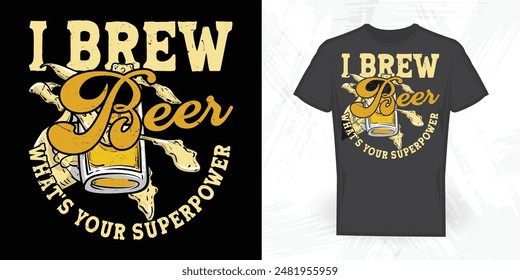 Beer Glass Lover Funny Vintage Beer T-shirt Design