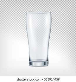 Beer glass. Mesh with transparency. Vector icon. EPS10 vector