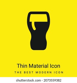 Beer Glass minimal bright yellow material icon