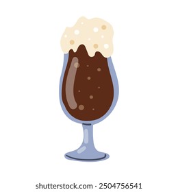 Beer glass, mug or bottle of Octoberfest. Alcoholic drink. Hand Drawn in flat Style for web, Invitations to party or pub menu. Isolated elements.