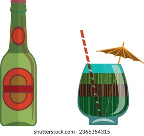Beer Glass and mug vector design, set of beer, beer mug vector clip art