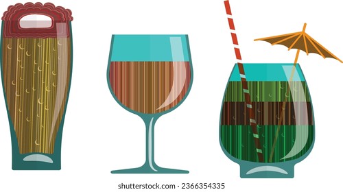 Bier-Glas und Mug-Vektordesign, Bierset, Biermug, VektorClip-Art