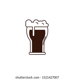 beer glass oktoberfest celebration isolated icon vector illustration design