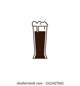 beer glass oktoberfest celebration isolated icon vector illustration design