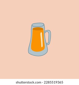 Beer glass on isolated background.