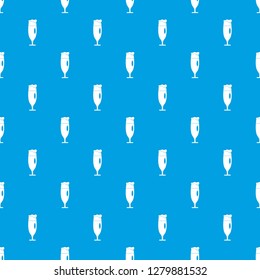 Beer glass pattern vector seamless blue repeat for any use