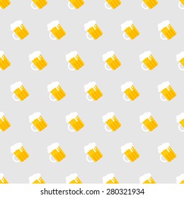 Beer Glass Seamless Pattern