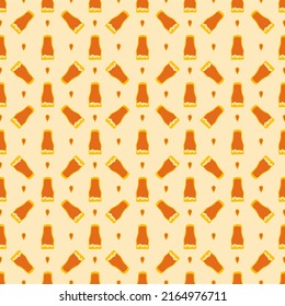 Beer glass seamless pattern, great design for any purposes. Doodle style. Hand drawn image. Color repeat template. Party drinks concept. Freehand drawing. Cartoon sketch graphic draft. Vector.
