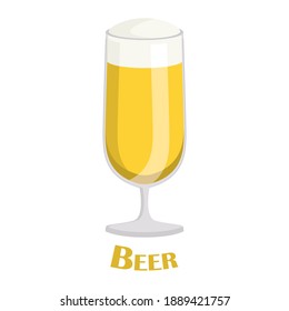 Beer glass set. Drink beverage and alcohol theme. Beer mug with foam icon. Bar, pub symbol, logo illustration. Vector illustration