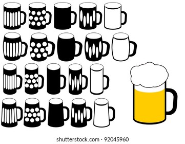 Beer glass silhouette