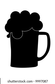 Beer glass silhouette.