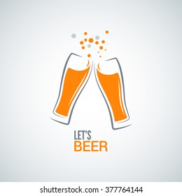 beer glass splash design vector background