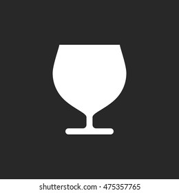 Beer glass symbol sign simple icon on background